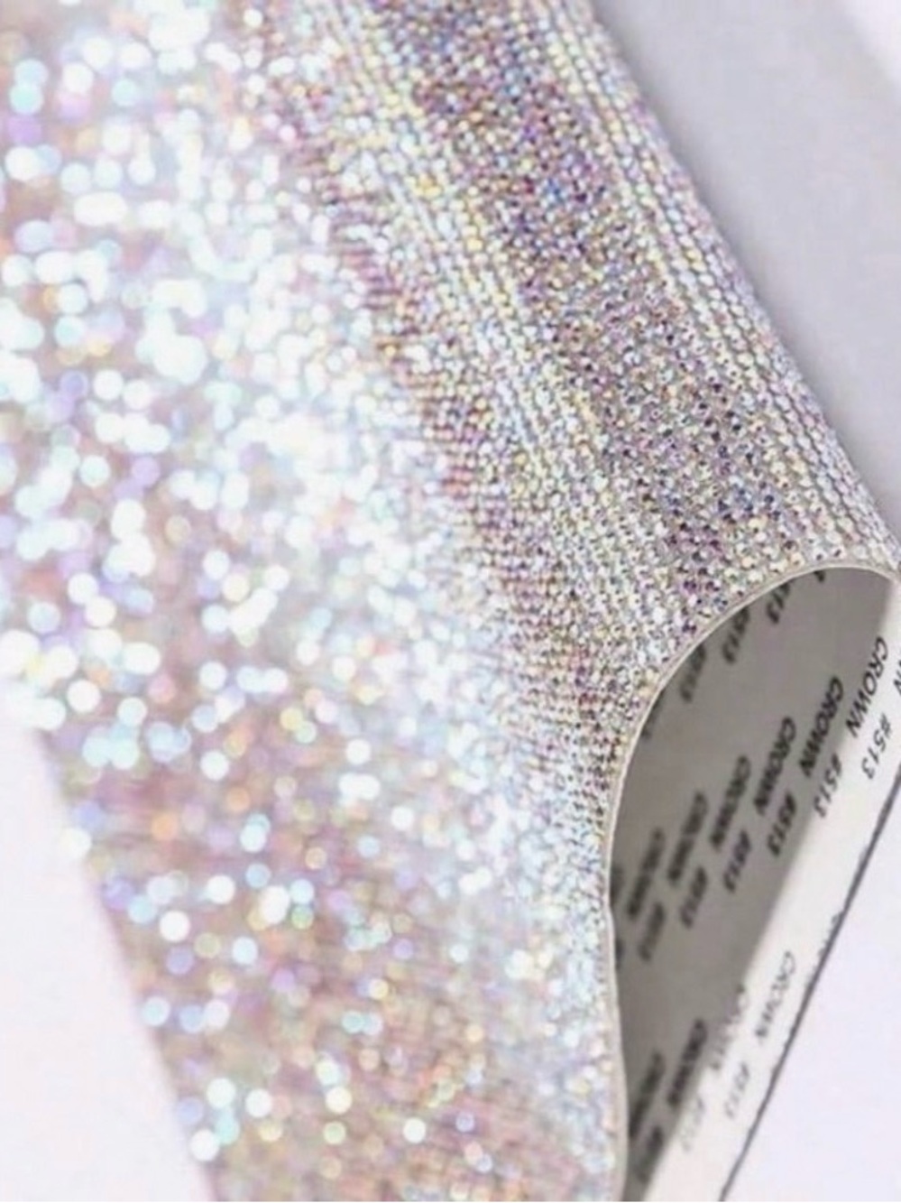Sheet of Silver Rhinestone Appliqué for Craft, Clothing, Home Embellishments New